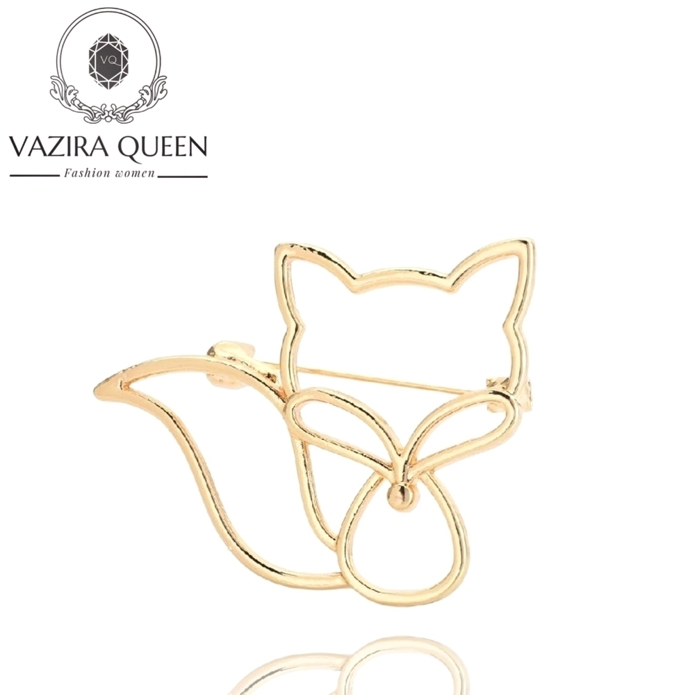 VQ Fox Brooch